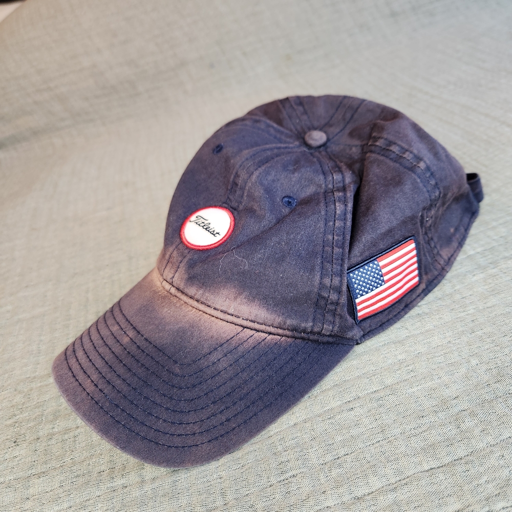 Titleist Golf Hat Blue OS Slideback Adjustable Cotton